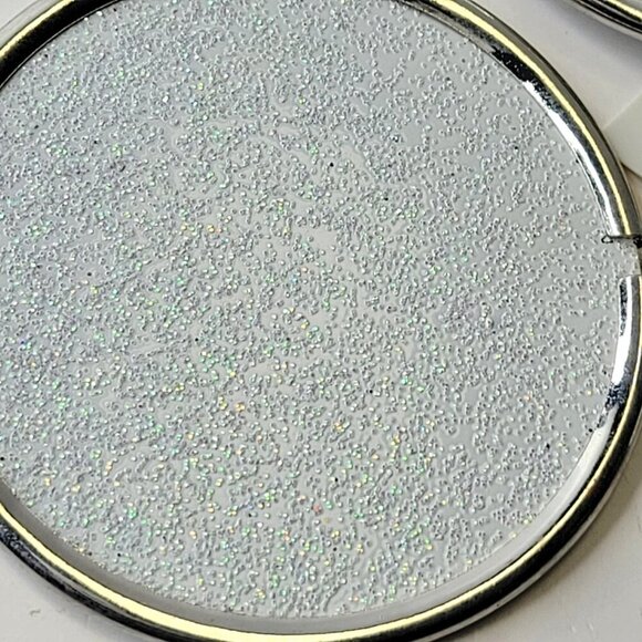 Silver Butterfly Earrings Silver Glitter Large Round Earrings Butterfly Earrings - Picture 5 of 7